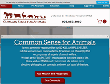 Tablet Screenshot of commonsenseforanimals.org